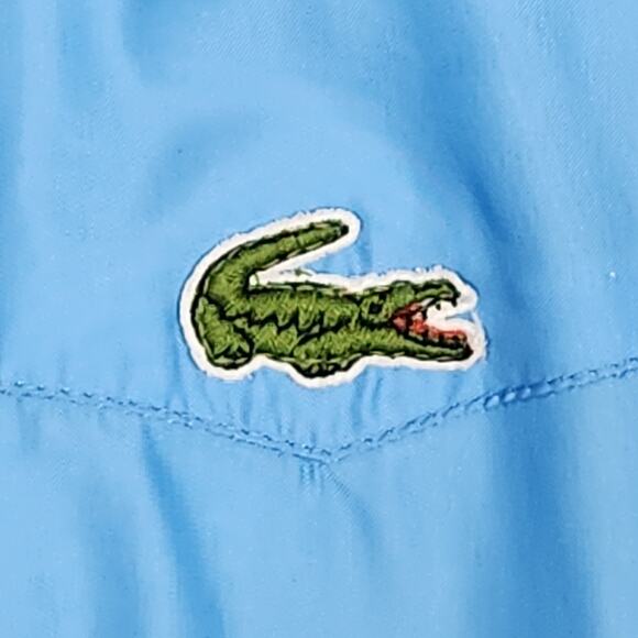 VINTAGE IZOD LACOSTE Jacket Mens Medium Blue Windbreaker 90s Retro Vented Light - Picture 6 of 15